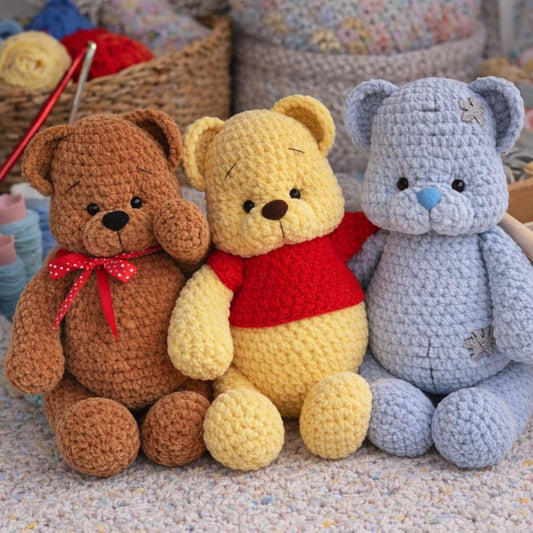 Bears Amigurumi Crochet Pattern Set