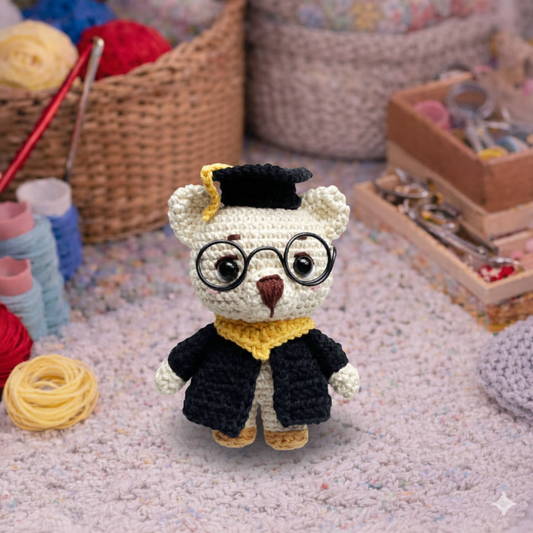 Graduation Bear Amigurumi Crochet Pattern